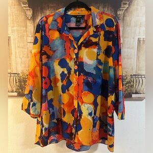 💙Multicolor Abstract Blazer Jacket💙